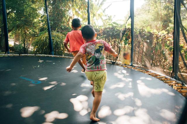 A child playing outdoors
